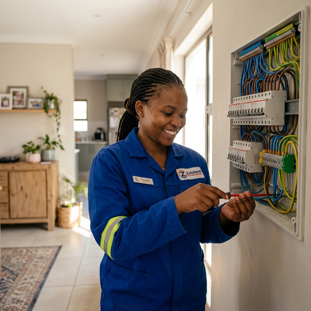 Fundiswa Electrical and Plumbing professional team ready for dispatch